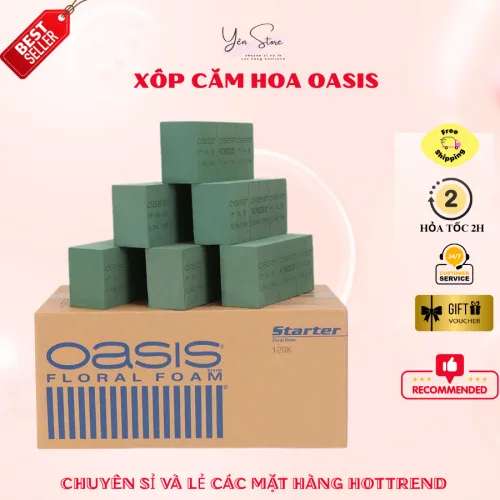 Sỉ Thùng Viên Xốp Cắm Hoa Oasis Loại Tốt, Cắm Hoa Tươi Trang Trí Decor Diy YEN Store